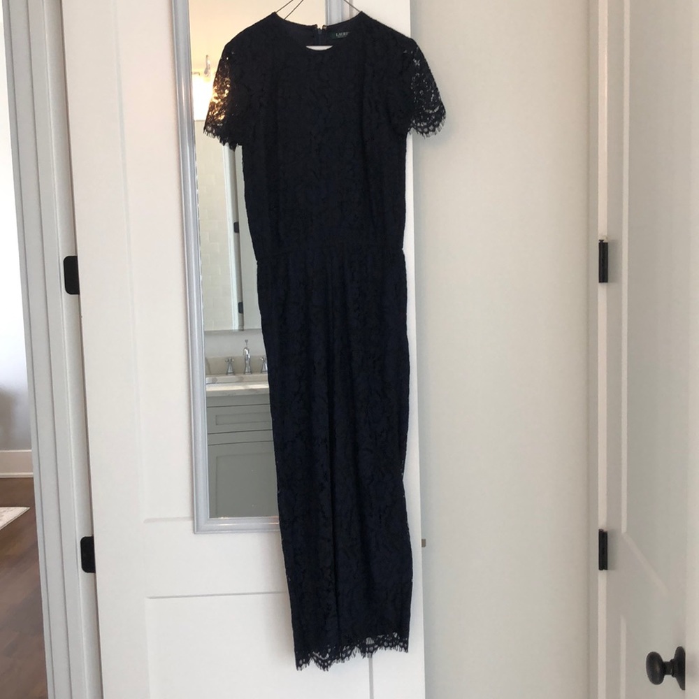 Ralph Lauren Lace Navy Romper; Worn once Sz. 4